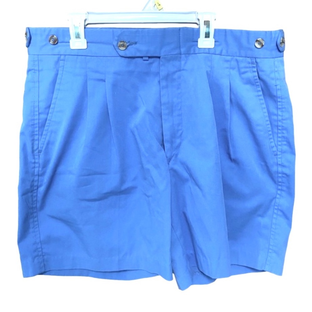Vintage 80s 90s Grand Slam Pleated Casual Short Shorts Blue Mens 34 M